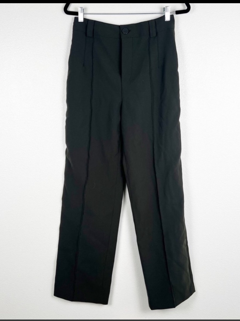 ZARA Wide Leg Trousers Green Sz Medium